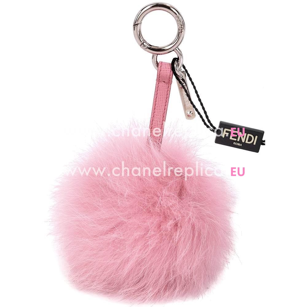 FENDI Pompon Charm Bag Bugs Calfskin The Fox Pendant Pink F6122813