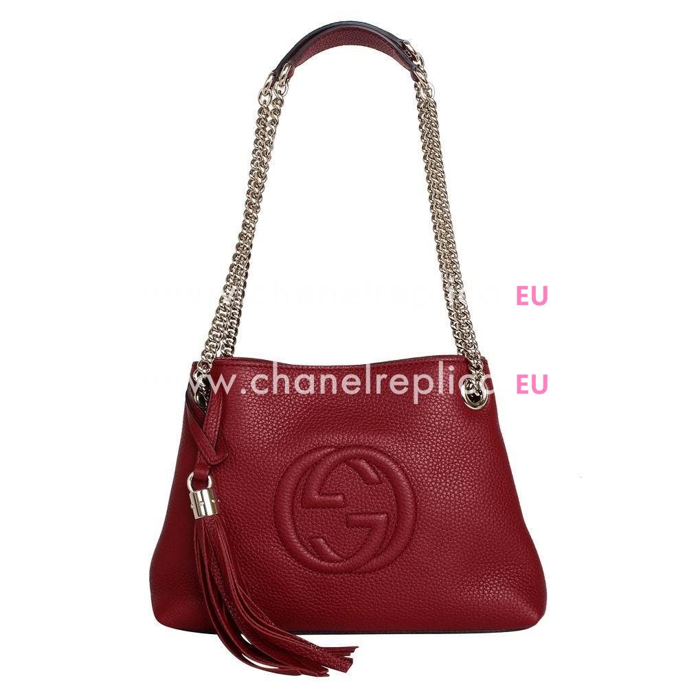 Gucci Soho GG Calfskin Bag Red G5594641