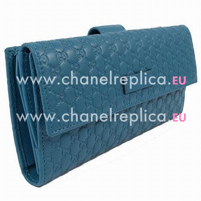 Gucci GG Guccissima Calfskin Wellets In Blue G7041003