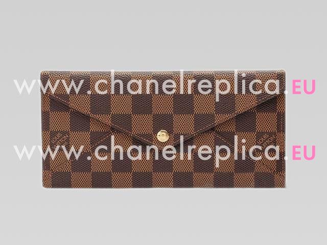 Louis Vuitton Damier Ebene Canvas Long Origami Wallet N63097