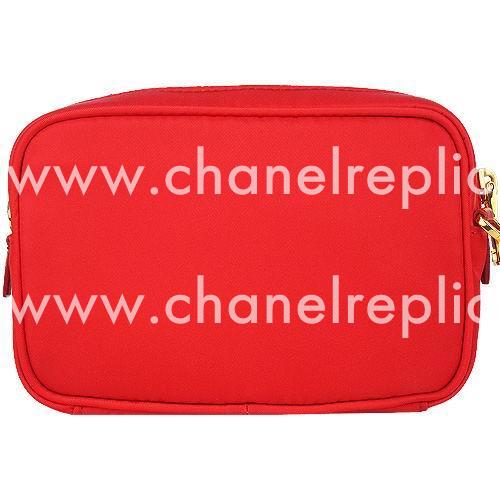 Prada Borchie Triangle Logo Nylon Mini Size Bag Red PR5954270