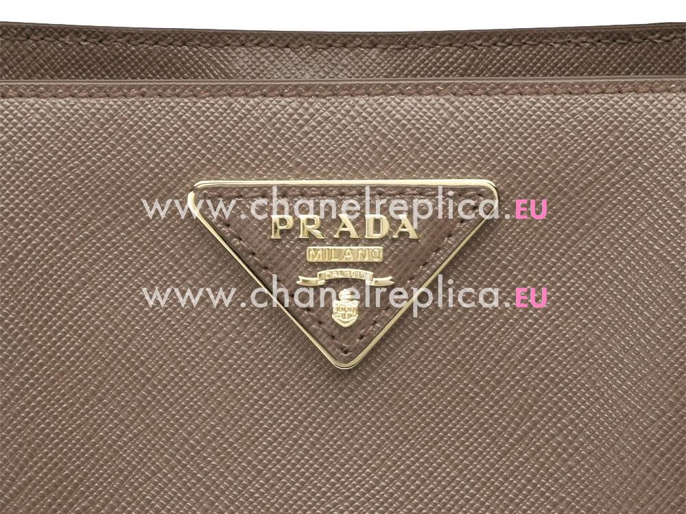 Prada Saffiano Scratch Resistant Calfskin Bag Lotus Grey P97145