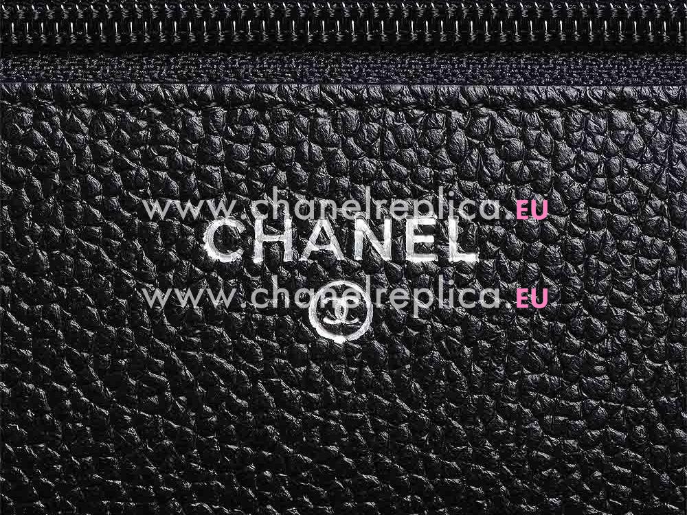 Chanel Retro CC Caviar Woc mini Flap Bag Long Chain Black A58350