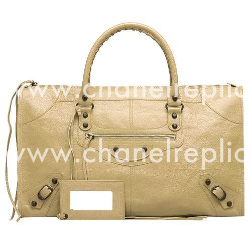 Balenciage Work Lambskin Gold hardware Bag Desert B2055103