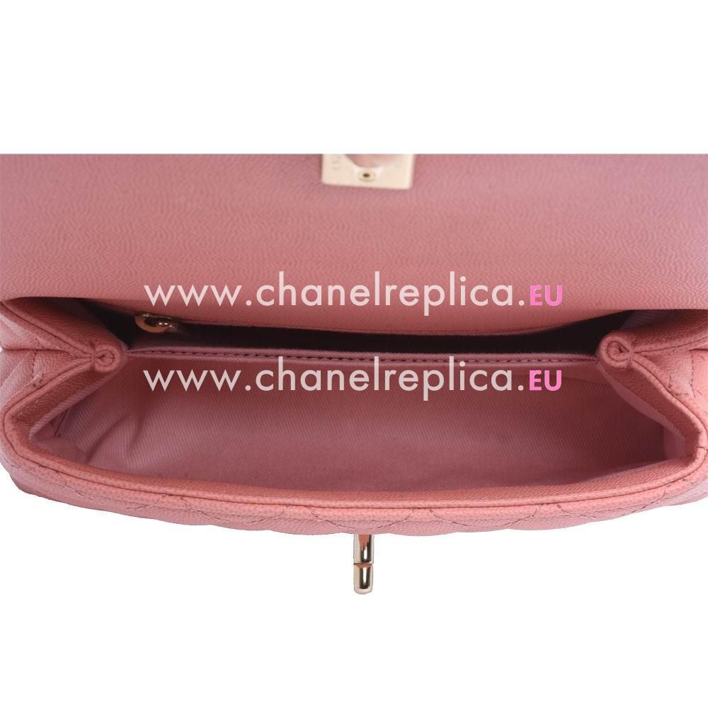 Chanel Coco Handle Bag Gold Chain Hot Pink A749EB0E
