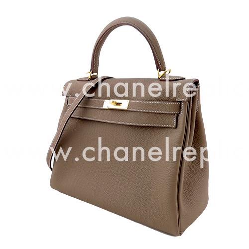 Hermes Kelly 32cm 18 Deep Camel Togo Leather Gold Hardware Handbag HK1032SDS