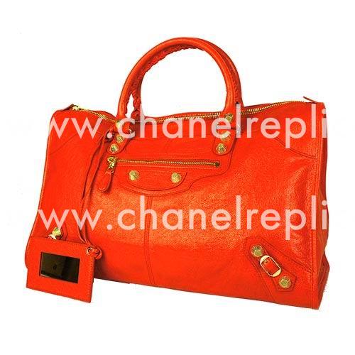 Balenciage Gaint 12 Work Lambskin Gold hardware Bag Orange B2055105