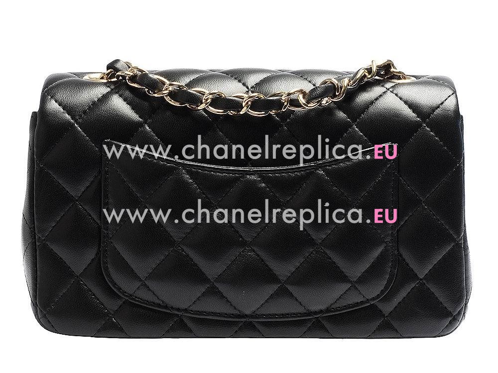 Chanel Lambskin Mini Classic Flap Bag Black Gold A69900C