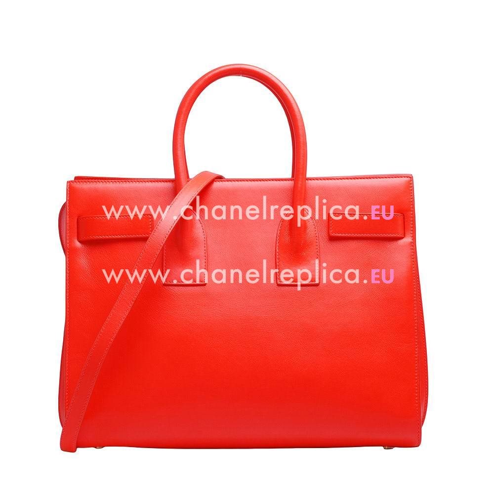 YSL Baby Sac De Jour Calfskin Cabas In Orange YSL5635465