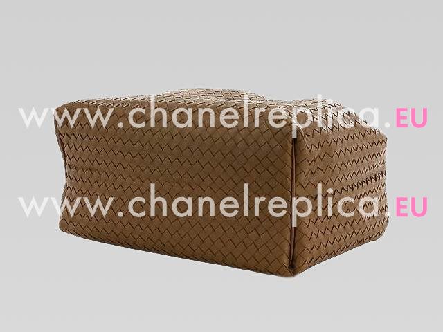 Bottega Veneta Nappa Weave Should Bag Deep Brown BV32185