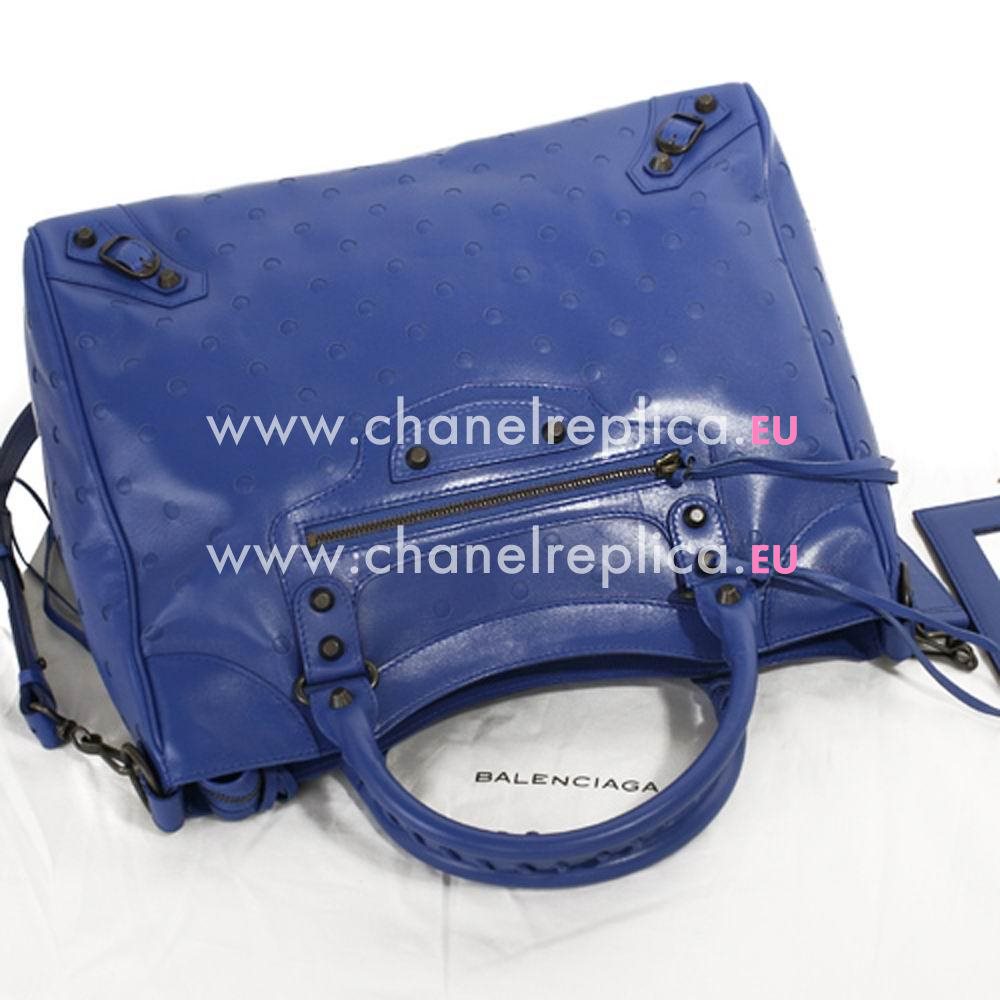 Balenciage Velo Calfskin Aged Brass hardware Bag Pink Blue B2055096