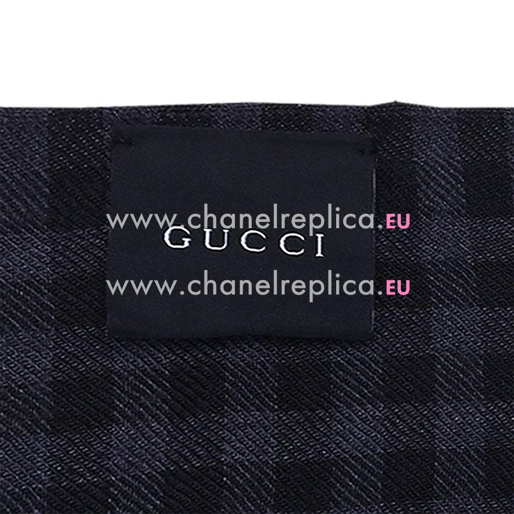 Gucci G Logo Wool Silk Scarf Black Gray G6102818