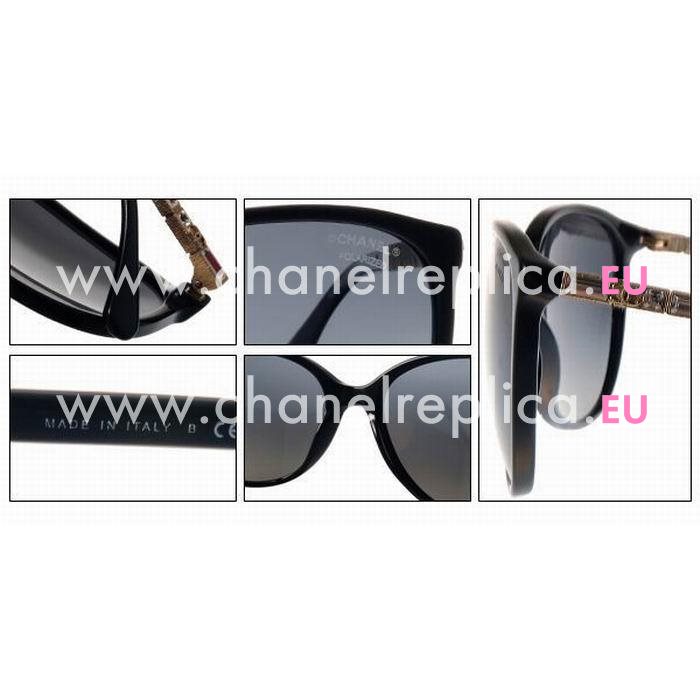 Chanel Metal Plastic Frame Sunglasses Black A7082507
