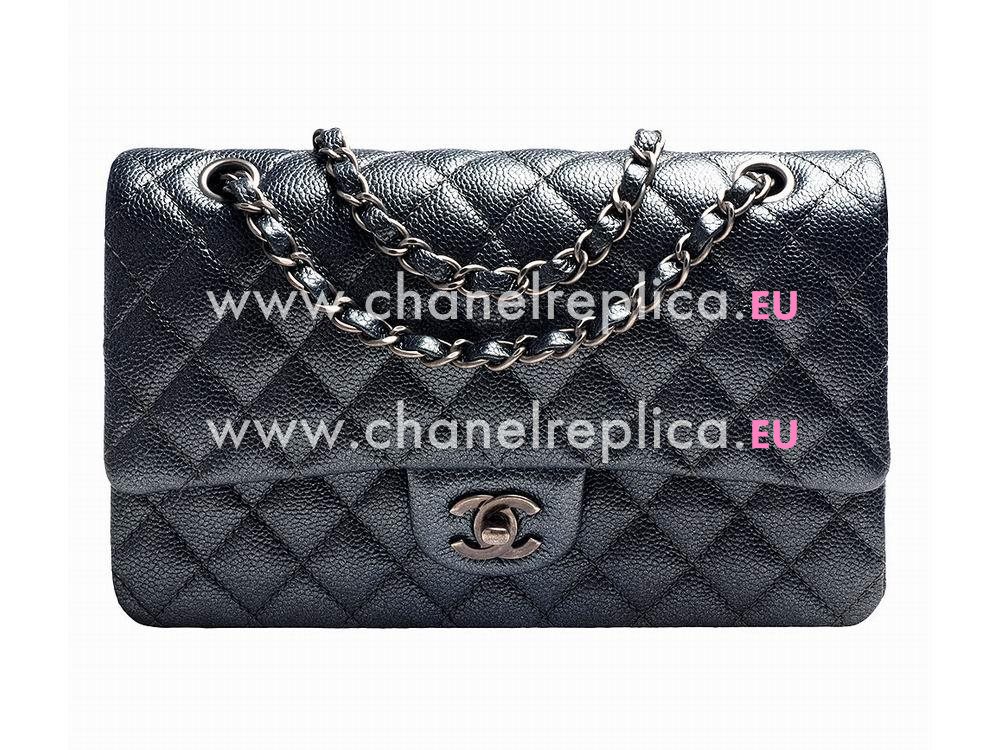 Chanel Caviar Anti-Gold CC Coco Bag Silver Gray A409220