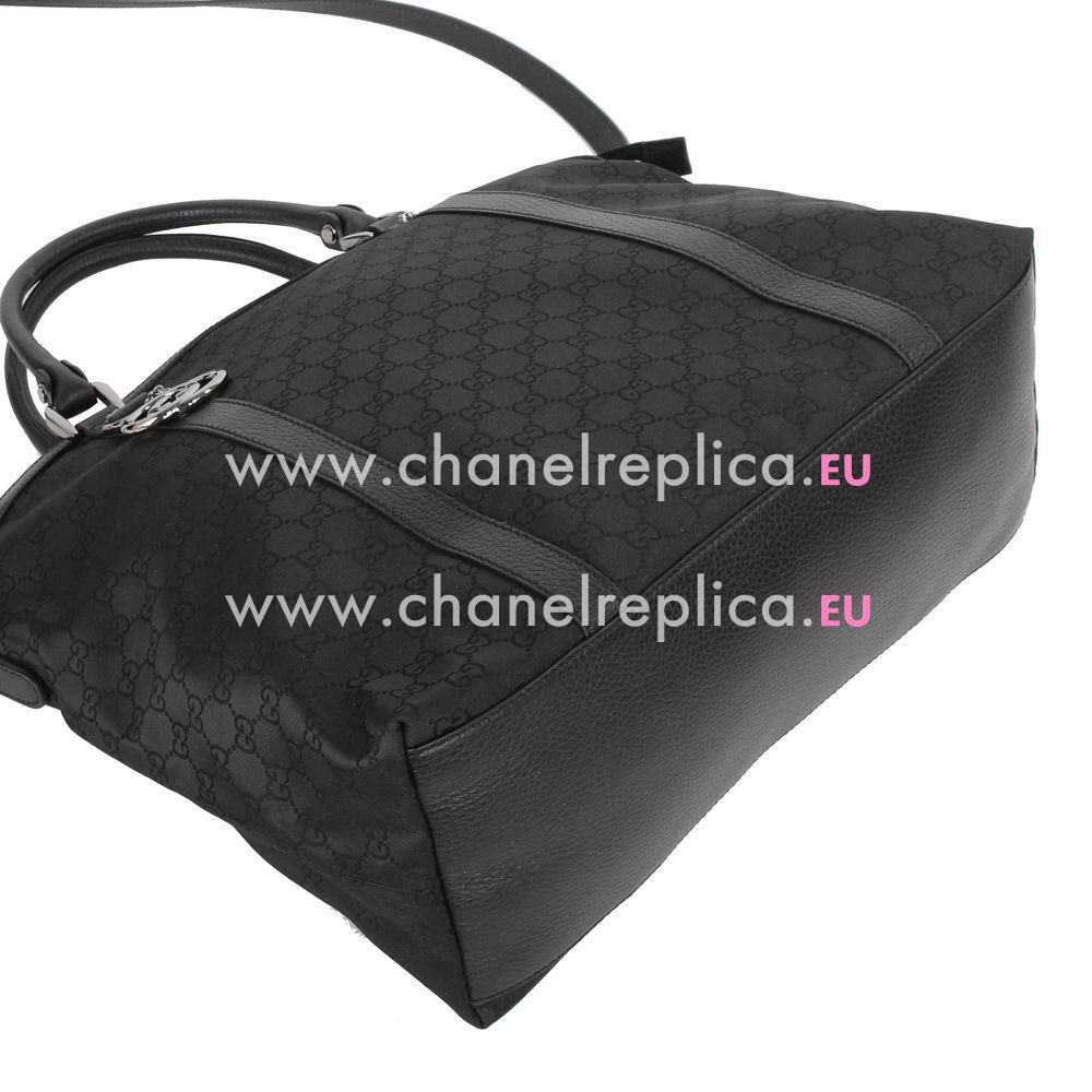 Gucci GG Leather Weaving Shoulder/Handle Bag In Black G5947077