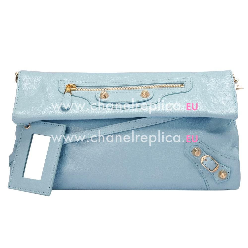 Balenciage Gaint 12 Envelope Lambskin Gold hardware Bag CandyPink Blue B5125795