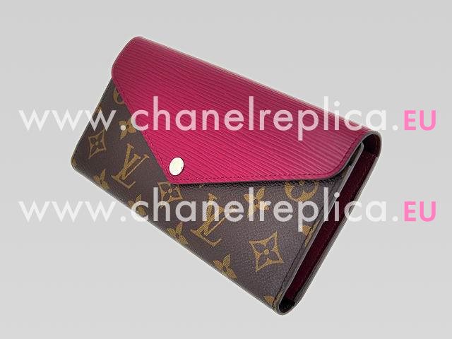 Louis Vuitton Monogram Canvas Marie-Lou Long Wallet Fuchsia M60498