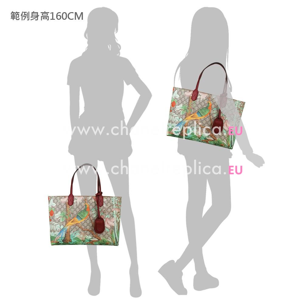 Gucci Blooms GG Supreme PVC Flower Handle Bag In Deep Red G5594710