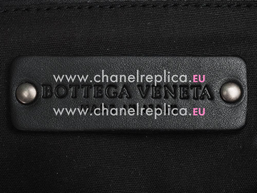 Bottega Veneta Woven Calfskin Leather Clutch Black BV524041