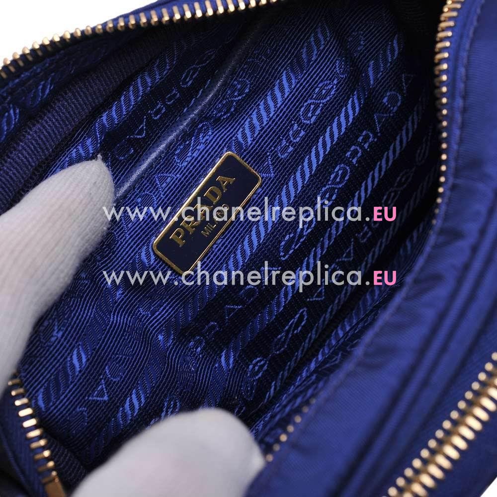 Prada Classic Triangle Logo Scratch Resistant Calfskin Bag RoyalBlue P61111606