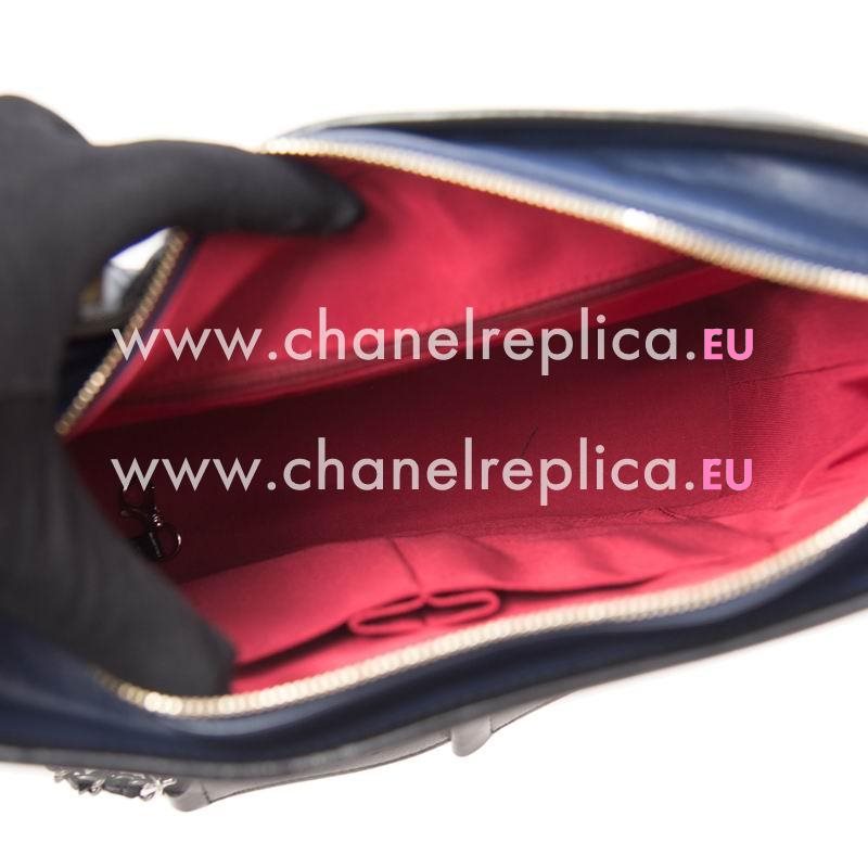 Chanel Gabrielle Two-tone Chain Shouldbag Blue/Black A93824SILGP