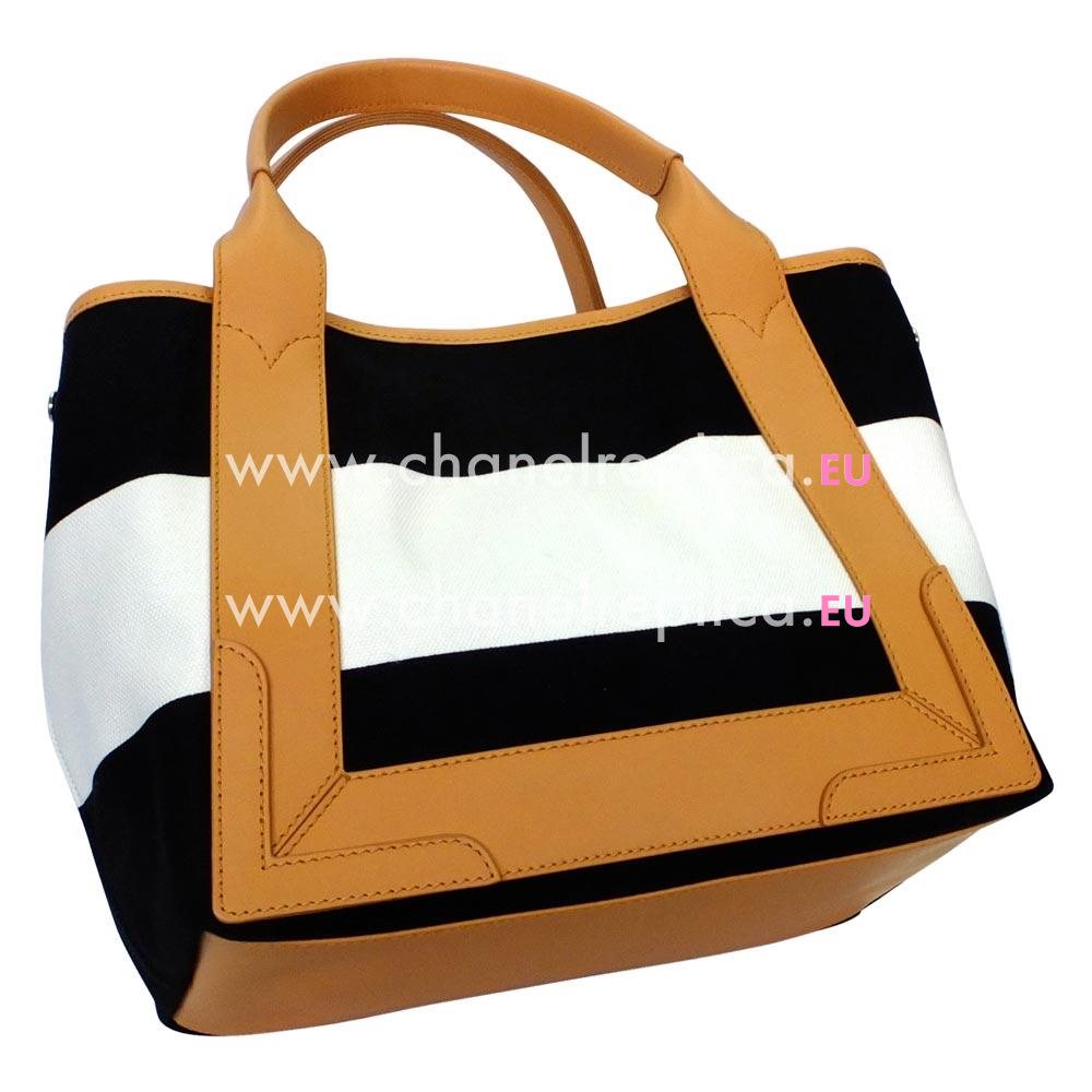 Balenciage Navy Calfskin Bag Black/ White B107A01