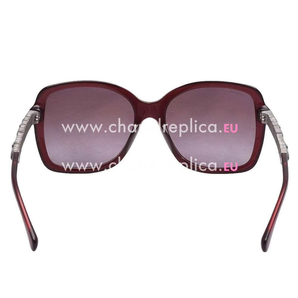 Chanel metal Plastic Frame CC logo Sunglasses Burgundy A7082502