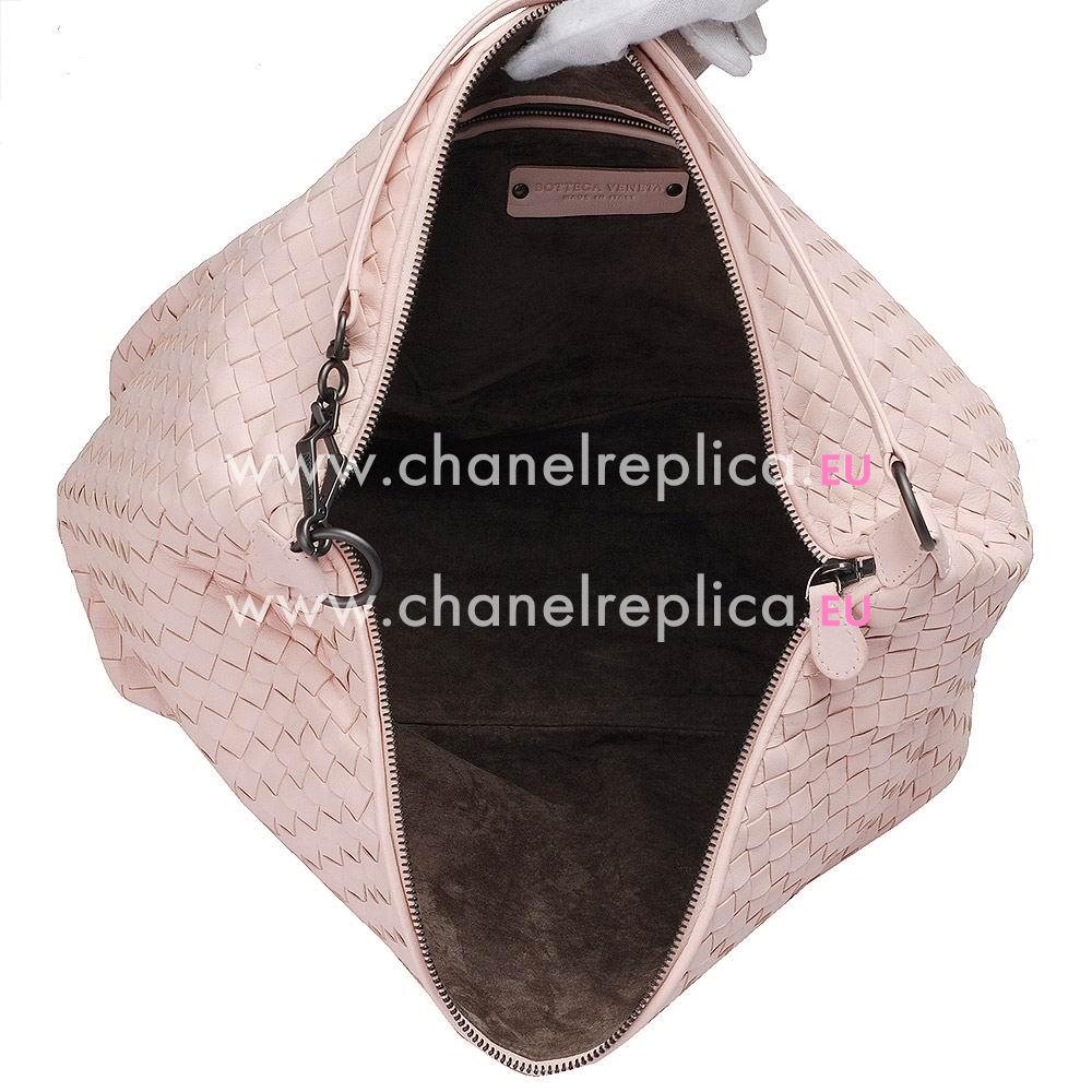 Bottega Veneta Intrecciato Nappa Weave Shoulder Bag In Rose Pink B6110609