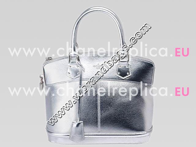 Louis Vuitton Suhali Patent Leather Lockit Pm Silver M95541