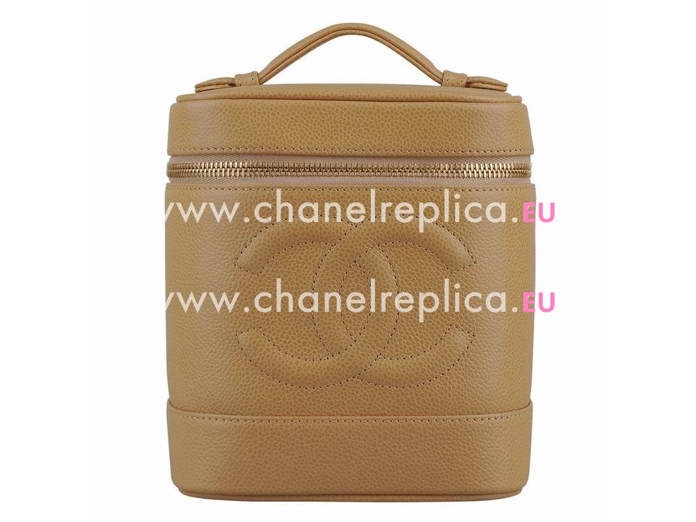 Chanel Caviar Cosmetics Case In Begie A847569