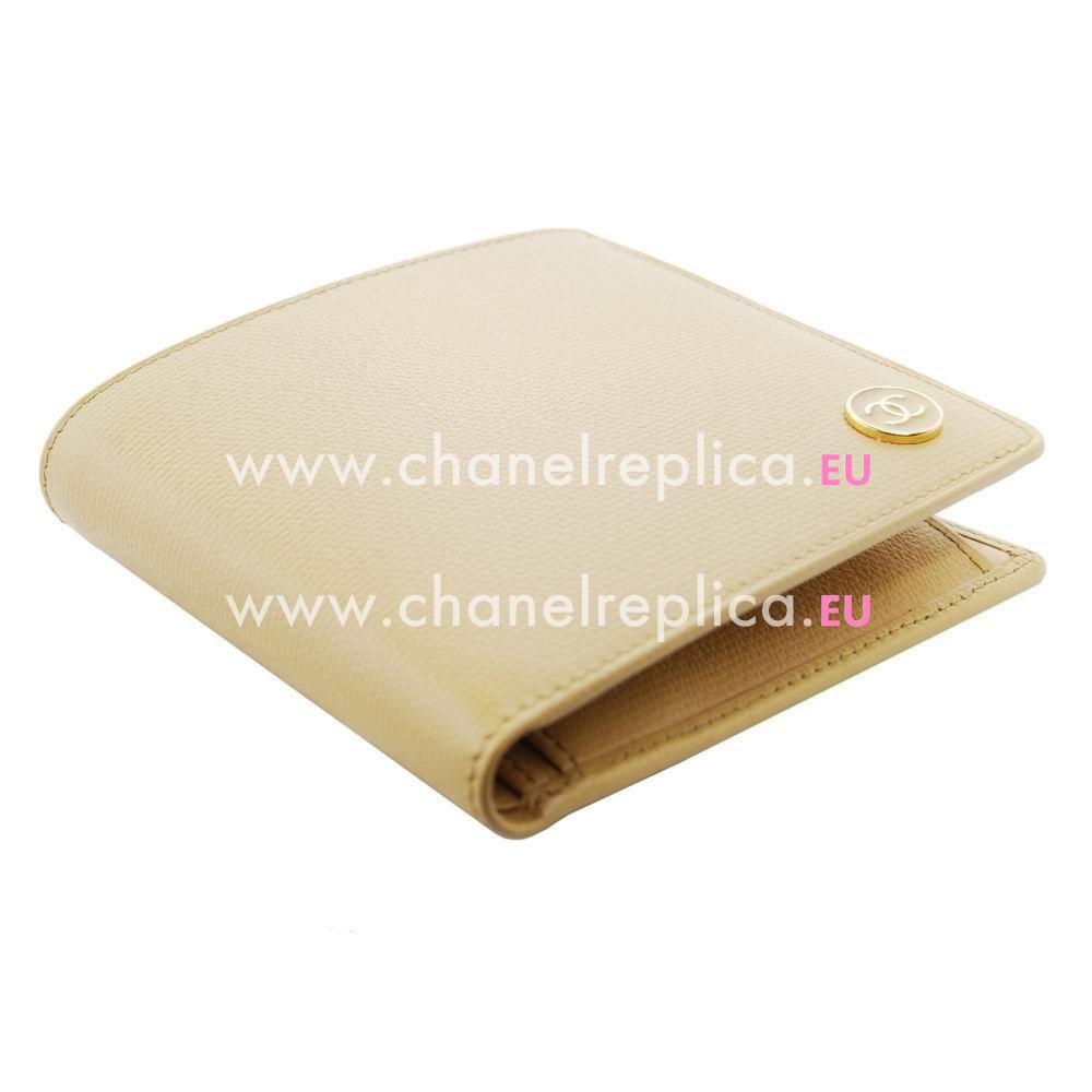 Chanel Classic Roundness Logo Calfskin Wallet Camel C6112114