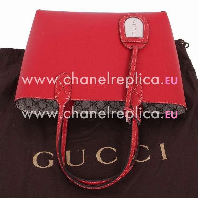 Gucci G-logo PVC Two Sided Tote Bag In Red G372613