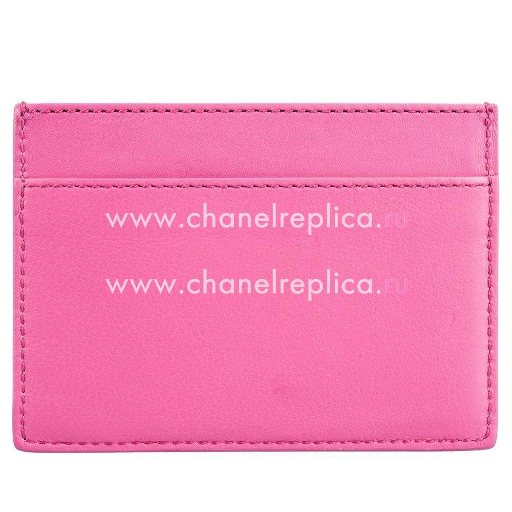 YSL Saint Laurent Paris Calfskin Y Cardcase In Pink YSL5145580