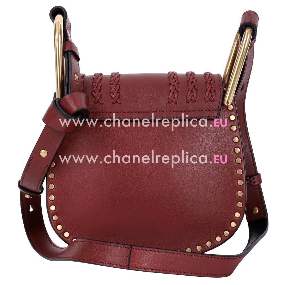 Chloe hudson Calfskin Mini Shoulder Bag In Dark Red C678903