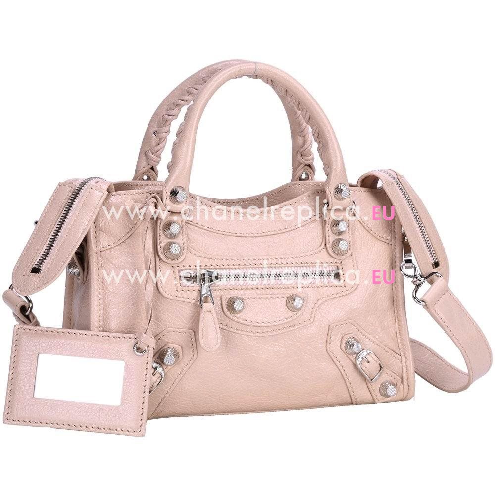 Balenciage City Lambskin Silvery hardware Classic Mini Bag Pink B5687210