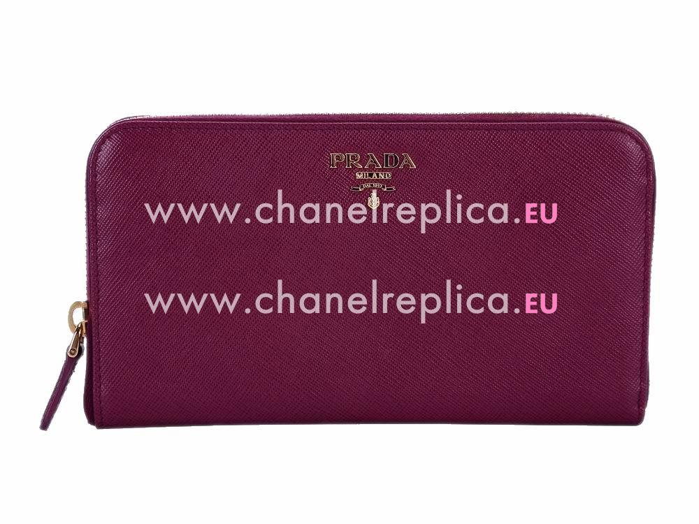 Prada Saffiano Lux Large Women Wallet Purple P467932