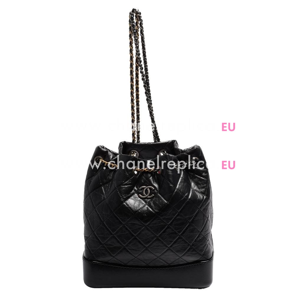 Chanel Calfskin Gabrielle Silver Gold Two Tone Backpack Bag A431793E