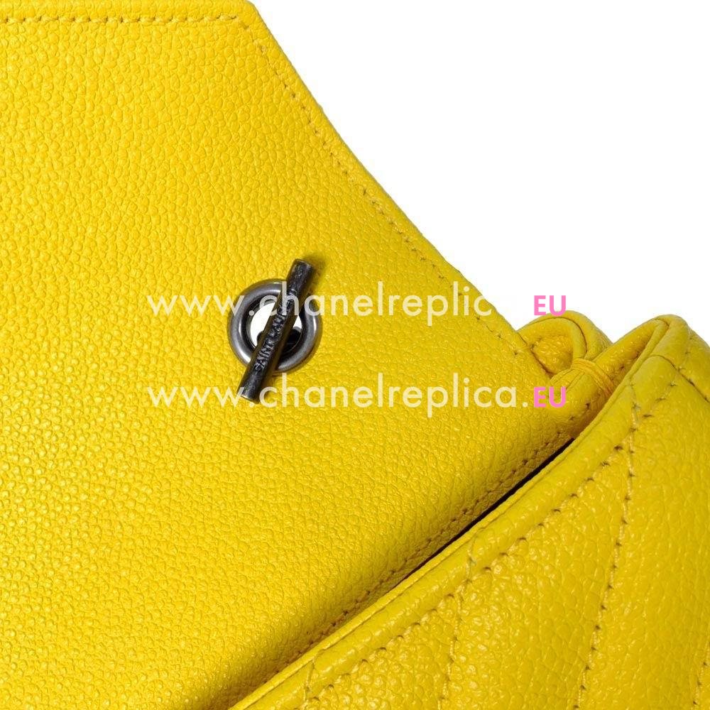 YSL Saint Laurent Monogram YSL Logo Calfskin Mini Bag Lemon Yellow Y6113005