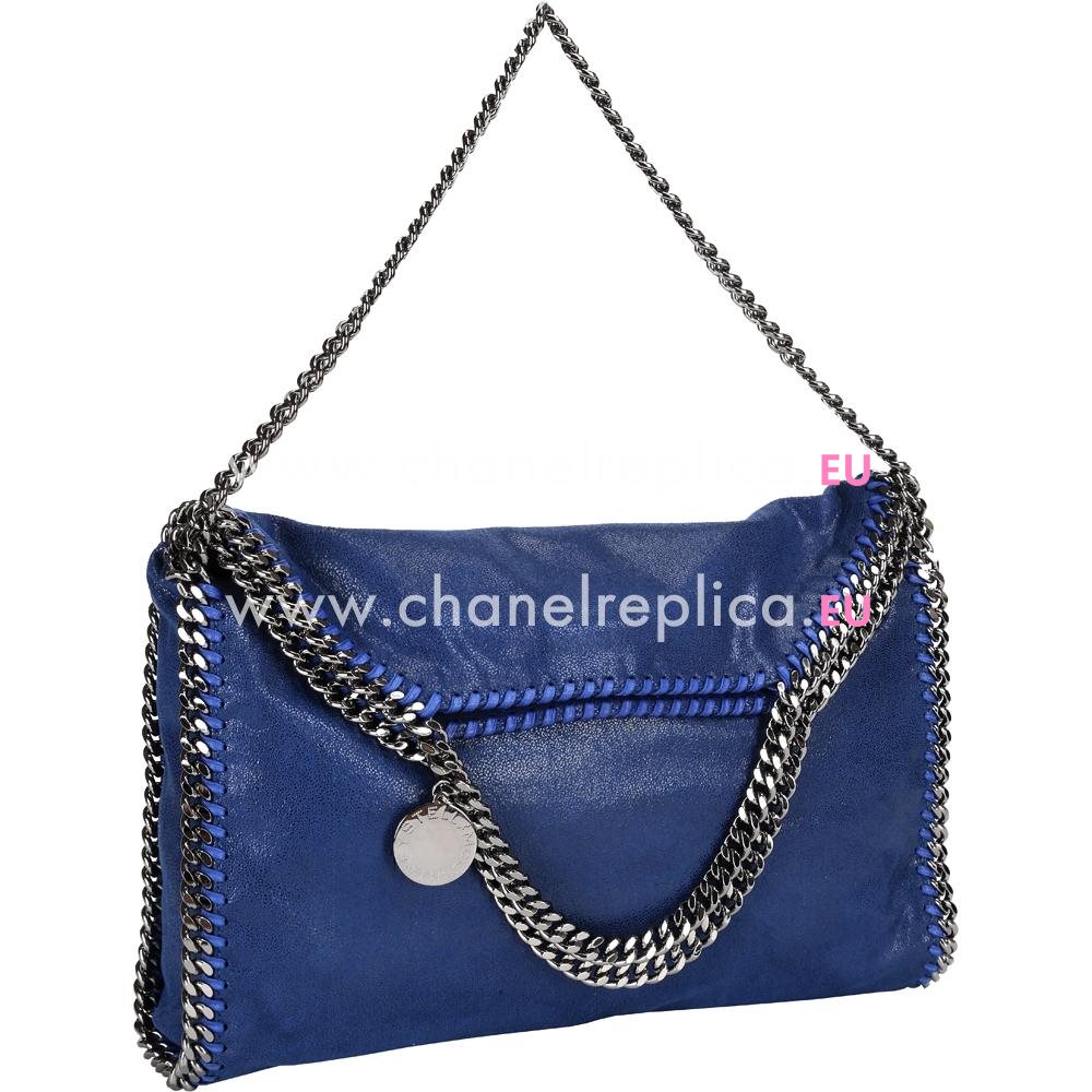 Stella McCartney Falabella Medium Size Silver Chain Bag Blue S538285