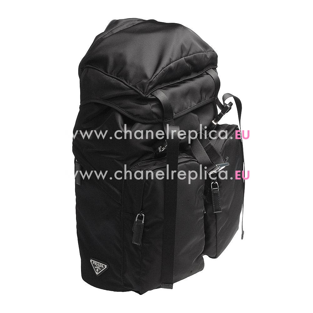 Prada Classic Saffiano Triangle Logo Nylon Backpack Black P7021604