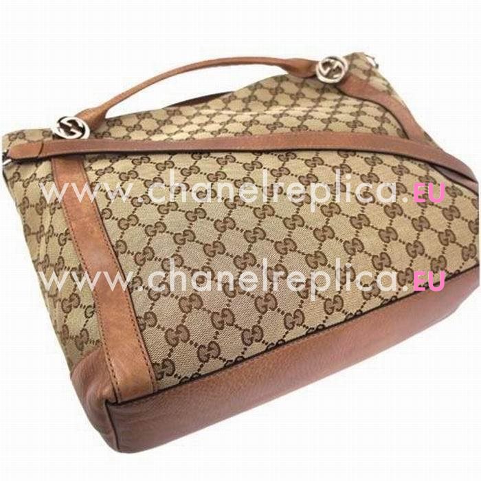 Gucci Miss GG Calfskin Weaving Hobo Bag In Khaki Coffee G5183732