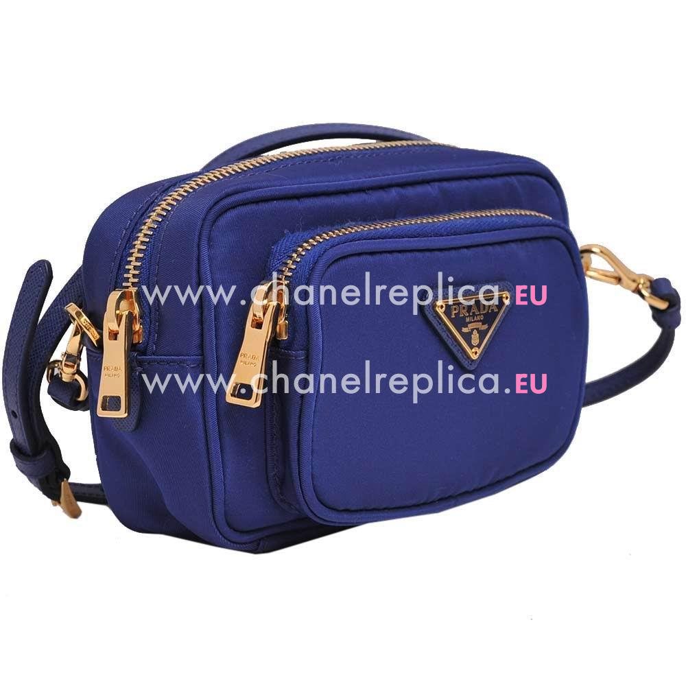 Prada Classic Triangle Logo Scratch Resistant Calfskin Bag RoyalBlue P61111606