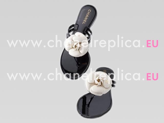 CHANEL CAMELLIA FLIP-FLOPS SANDAL IN IVORY 1245HS