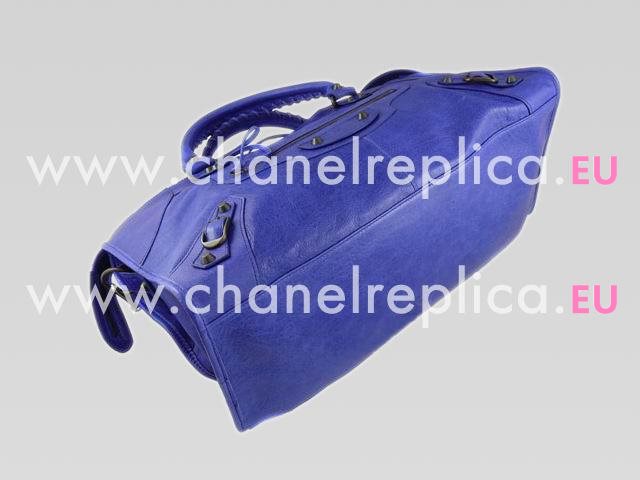 Balenciaga Part-Time Planet Small Stud Bag Sapphire Blue 168028SB