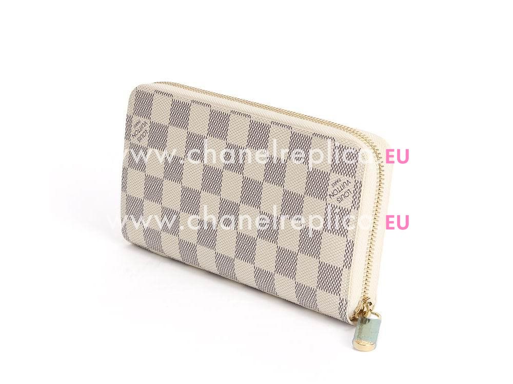 LOUIS VUITTON DAMIER AZUR CANVAS ZIPPY WALLET N60019