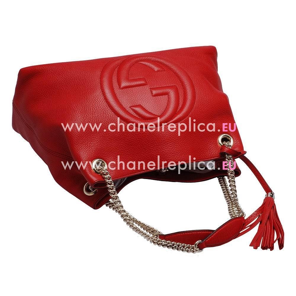 Gucci Soho GG Calfskin Bag Red G5594647