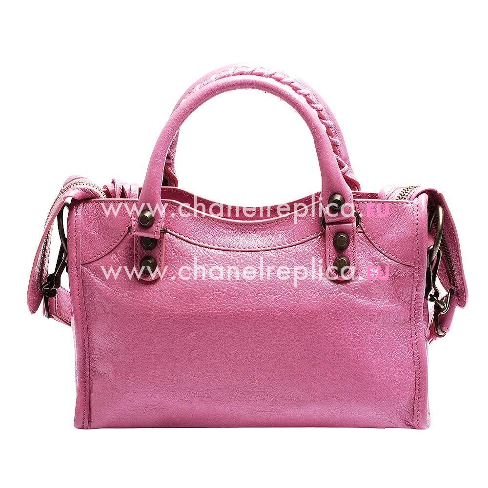 Balenciage City Lambskin Aged Brass hardware Classic Mini Bag Pink Purple B2055053