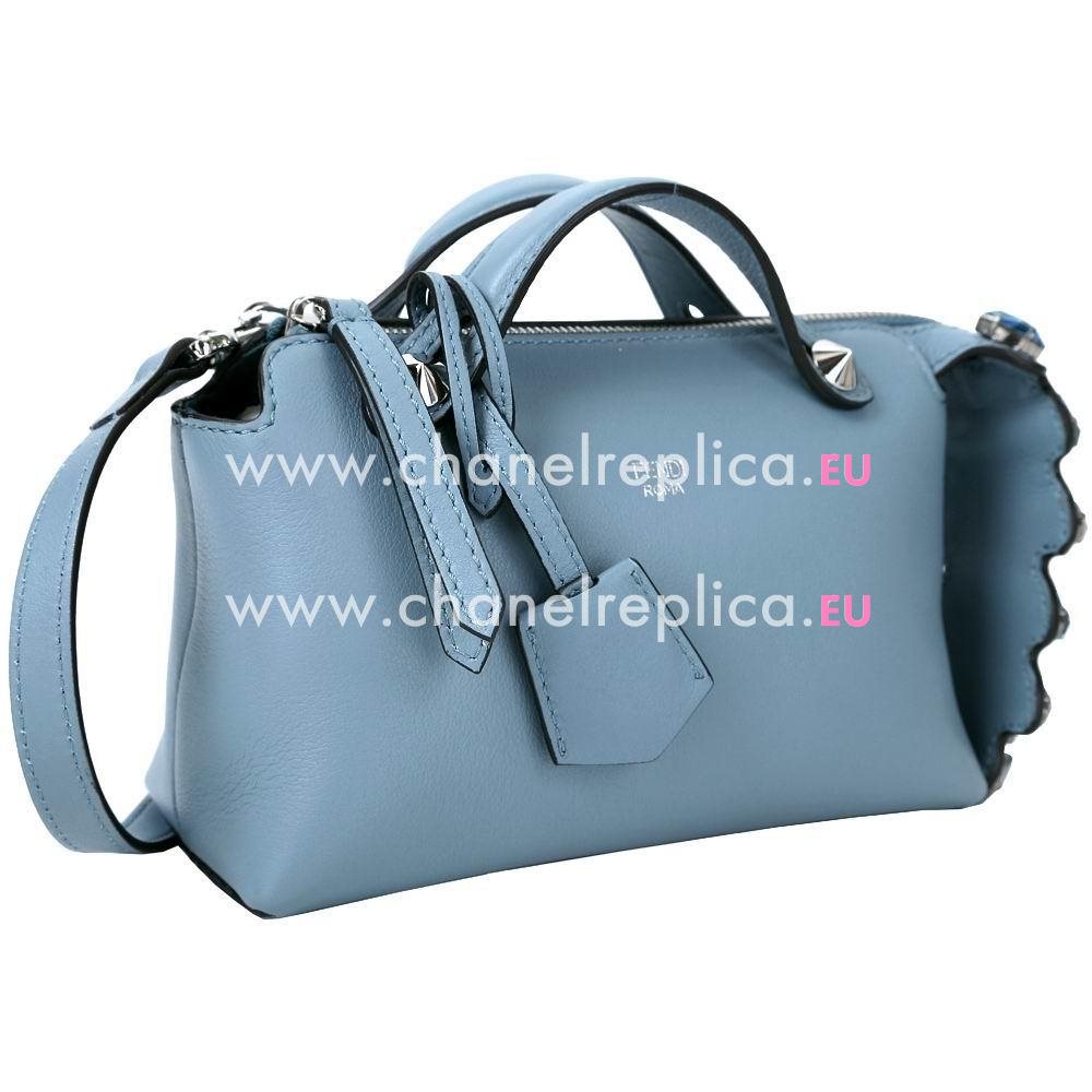 Fendi By The Way Calfskin Handle/Shoulder Bag Blue F6120706