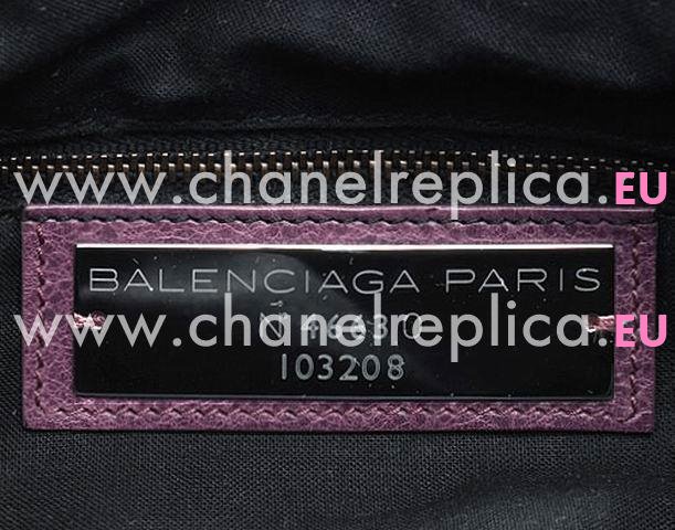 Balenciaga First Top Lambskin Leather Bag In Purple 103208PUR