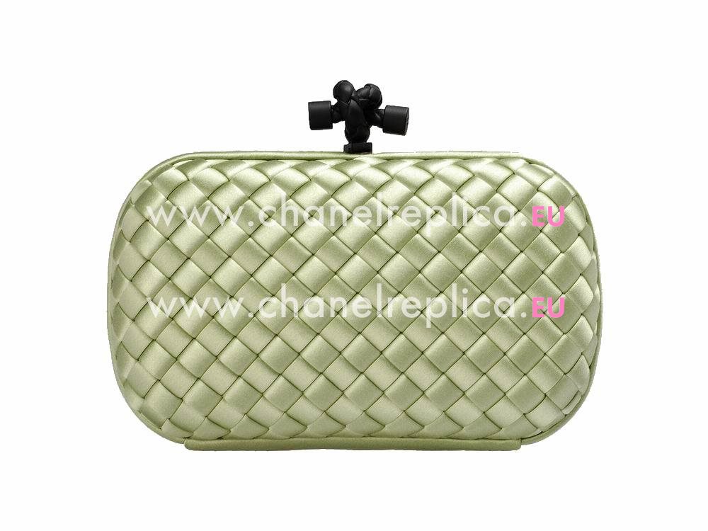 Bottega Veneta Satin Intreccio Impero Ayers Knot Pale Green BV53569